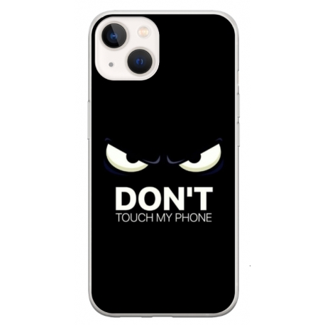 Husa personalizata tip carcasa HQPrint pentru Apple iPhone 15, model Dont touch my phone 1, multicolor, S1D1M0035