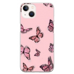 Husa personalizata tip carcasa HQPrint pentru Apple iPhone 15, model Butterfly 7, multicolor, S1D1M0076