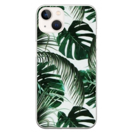 Husa personalizata tip carcasa HQPrint pentru Apple iPhone 15, model Leaf Design 3, multicolor, S1D1M0088
