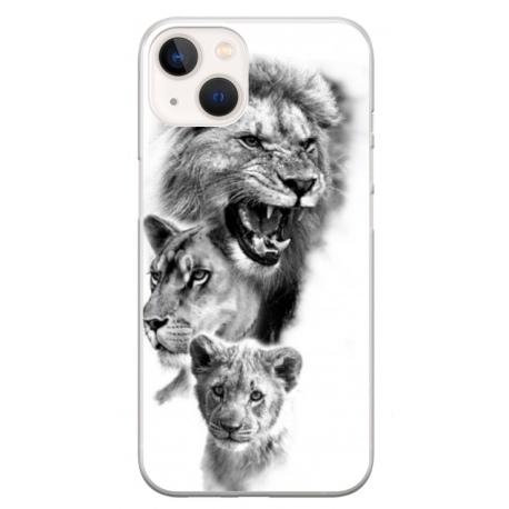 Husa personalizata tip carcasa HQPrint pentru Apple iPhone 15, model Lion 3, multicolor, S1D1M0118