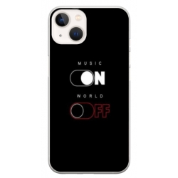 Husa personalizata tip carcasa HQPrint pentru Apple iPhone 15, model Phone On World Off, multicolor, S1D1M0131