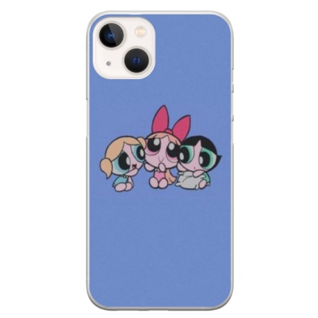 Husa personalizata tip carcasa HQPrint pentru Apple iPhone 15, model Powerpuff Girls, multicolor, S1D1M0135