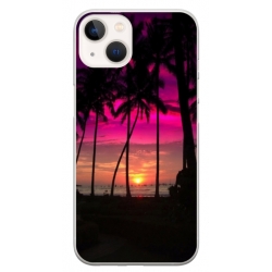 Husa personalizata tip carcasa HQPrint pentru Apple iPhone 15, model Beach View 1, multicolor, S1D1M0136