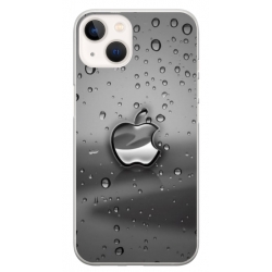 Husa personalizata tip carcasa HQPrint pentru Apple iPhone 15, model Rainy Apple logo, multicolor, S1D1M0148