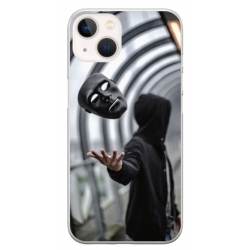 Husa personalizata tip carcasa HQPrint pentru Apple iPhone 15, model Mask, multicolor, S1D1M0199