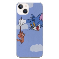 Husa personalizata tip carcasa HQPrint pentru Apple iPhone 15, model Tom and Jerry 1, multicolor, S1D1M0203