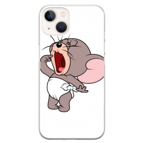 Husa personalizata tip carcasa HQPrint pentru Apple iPhone 15, model Tom and Jerry 3, multicolor, S1D1M0207