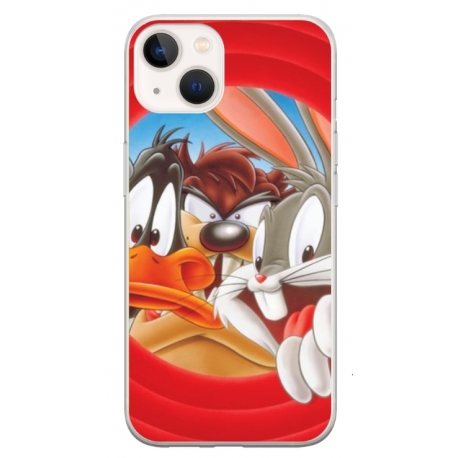 Husa personalizata tip carcasa HQPrint pentru Apple iPhone 15, model Looney Tunes 2, multicolor, S1D1M0227