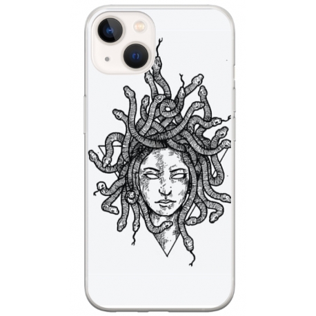 Husa personalizata tip carcasa HQPrint pentru Apple iPhone 15, model Medusa 2, multicolor, S1D1M0230