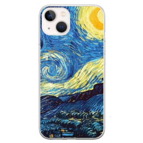 Husa personalizata tip carcasa HQPrint pentru Apple iPhone 15, model Van Gogh, multicolor, S1D1M0238