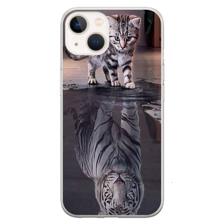 Husa personalizata tip carcasa HQPrint pentru Apple iPhone 15, model Tiger, multicolor, S1D1M0242