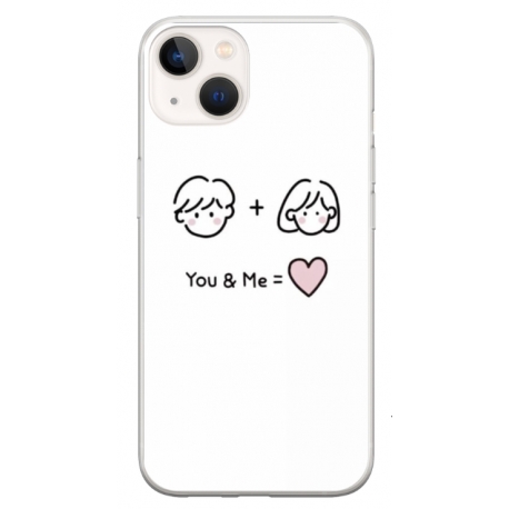 Husa personalizata tip carcasa HQPrint pentru Apple iPhone 15, model You and Me, multicolor, S1D1M0274