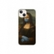 Husa personalizata tip carcasa HQPrint pentru Apple iPhone 15, model Covid Mona Lisa, multicolor, S1D1M0327