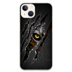 Husa personalizata tip carcasa HQPrint pentru Apple iPhone 15, model Hidden Tiger, multicolor, S1D1M0332