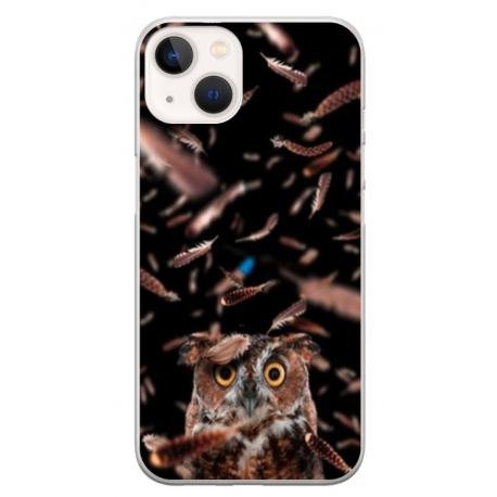 Husa personalizata tip carcasa HQPrint pentru Apple iPhone 15, model Owl, multicolor, S1D1M0334