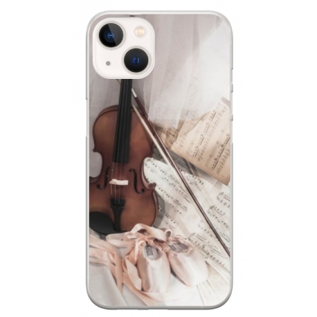 Husa personalizata tip carcasa HQPrint pentru Apple iPhone 15, model Violon, multicolor, S1D1M0371