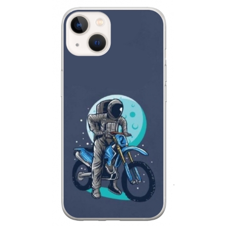 Husa personalizata tip carcasa HQPrint pentru Apple iPhone 15, model Biker Astronaout, multicolor, S1D1M0375