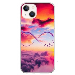 Husa personalizata tip carcasa HQPrint pentru Apple iPhone 15, model Bright Infinity, multicolor, S1D1M0377