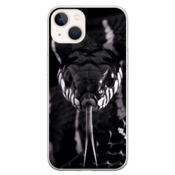 Husa personalizata tip carcasa HQPrint pentru Apple iPhone 15, model Snake, multicolor, S1D1M0378