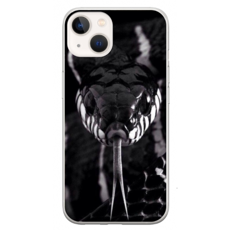 Husa personalizata tip carcasa HQPrint pentru Apple iPhone 15, model Snake, multicolor, S1D1M0378
