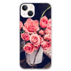 Husa personalizata tip carcasa HQPrint pentru Apple iPhone 15, model Flowers 22, multicolor, S1D1M0379