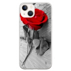 Husa personalizata tip carcasa HQPrint pentru Apple iPhone 15, model Rose, multicolor, S1D1M0384