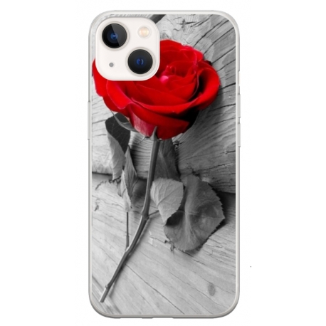 Husa personalizata tip carcasa HQPrint pentru Apple iPhone 15, model Rose, multicolor, S1D1M0384