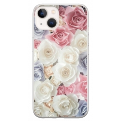 Husa personalizata tip carcasa HQPrint pentru Apple iPhone 15, model Flowers 23, multicolor, S1D1M0385