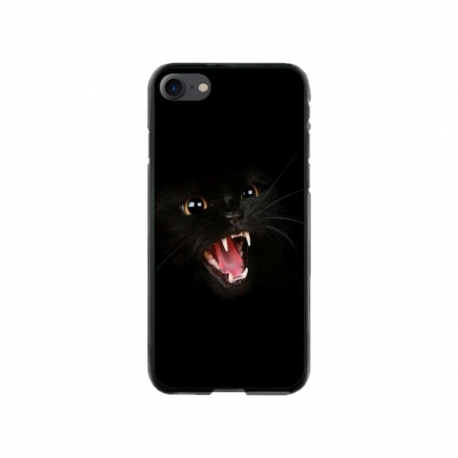 Husa personalizata tip carcasa HQPrint pentru Apple iPhone SE2, model Black Cat 2, multicolor, S1D1M0016
