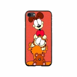 Husa personalizata tip carcasa HQPrint pentru Apple iPhone SE2, model Garfield, multicolor, S1D1M0085