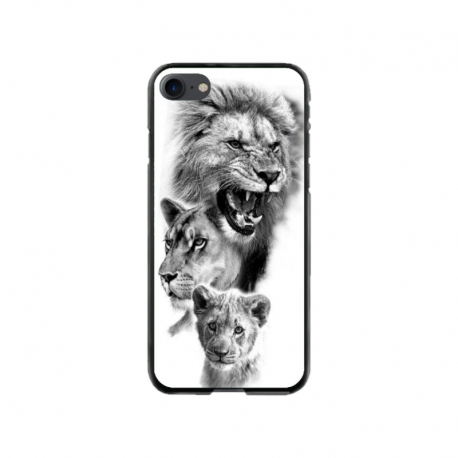 Husa personalizata tip carcasa HQPrint pentru Apple iPhone SE2, model Lion 3, multicolor, S1D1M0118