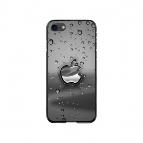 Husa personalizata tip carcasa HQPrint pentru Apple iPhone SE2, model Rainy Apple logo, multicolor, S1D1M0148