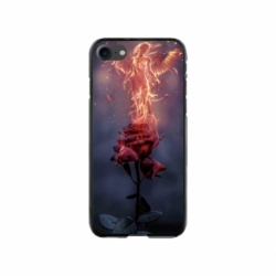 Husa personalizata tip carcasa HQPrint pentru Apple iPhone SE2, model Fire Rose, multicolor, S1D1M0158