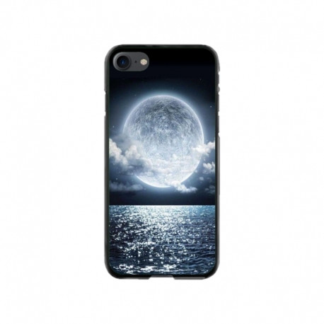 Husa personalizata tip carcasa HQPrint pentru Apple iPhone SE2, model Moon Sky, multicolor, S1D1M0228