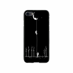 Husa personalizata tip carcasa HQPrint pentru Apple iPhone SE2, model Climbing to the Moon, multicolor, S1D1M0233