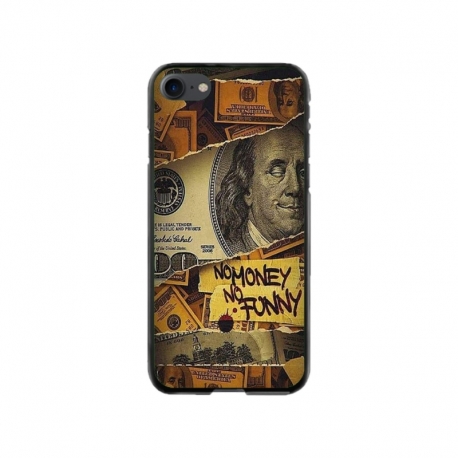 Husa personalizata tip carcasa HQPrint pentru Apple iPhone SE2, model No Money No Funny, multicolor, S1D1M0262
