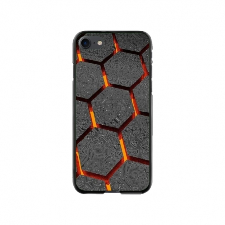 Husa personalizata tip carcasa HQPrint pentru Apple iPhone SE2, model Lava Hex, multicolor, S1D1M0265