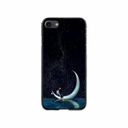 Husa personalizata tip carcasa HQPrint pentru Apple iPhone SE2, model Moon Fishing, multicolor, S1D1M0270