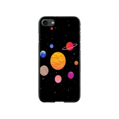 Husa personalizata tip carcasa HQPrint pentru Apple iPhone SE2, model Colorful Galaxy, multicolor, S1D1M0283
