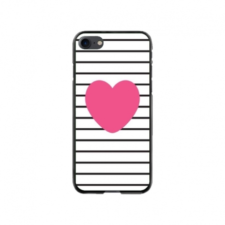 Husa personalizata tip carcasa HQPrint pentru Apple iPhone SE2, model Heart, multicolor, S1D1M0291