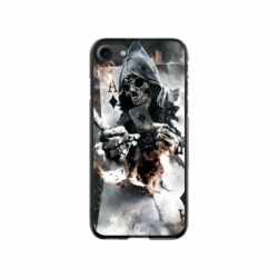 Husa personalizata tip carcasa HQPrint pentru Apple iPhone SE2, model Skeleton Cards, multicolor, S1D1M0301