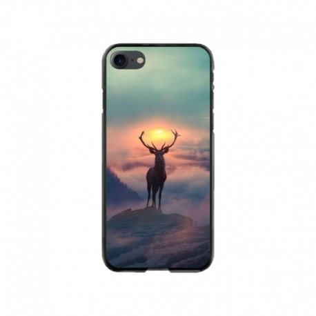 Husa personalizata tip carcasa HQPrint pentru Apple iPhone SE2, model Antlers, multicolor, S1D1M0303