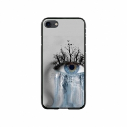 Husa personalizata tip carcasa HQPrint pentru Apple iPhone SE2, model Teary Eye, multicolor, S1D1M0307