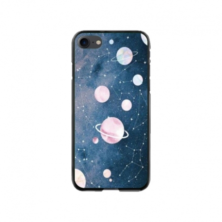 Husa personalizata tip carcasa HQPrint pentru Apple iPhone SE2, model Solar System, multicolor, S1D1M0313