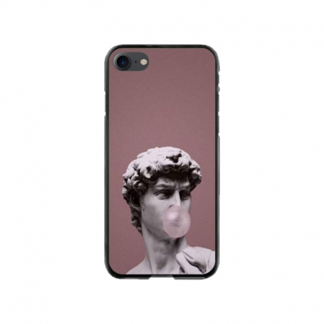Husa personalizata tip carcasa HQPrint pentru Apple iPhone SE2, model Bubble Gum Statue, multicolor, S1D1M0317