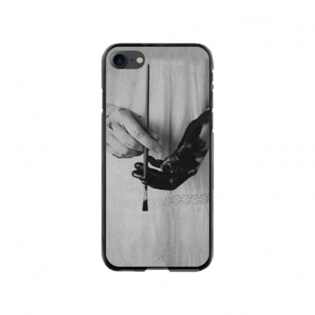 Husa personalizata tip carcasa HQPrint pentru Apple iPhone SE2, model Black Paint, multicolor, S1D1M0336