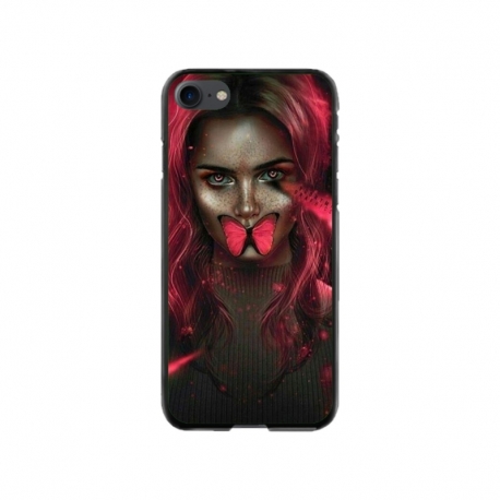 Husa personalizata tip carcasa HQPrint pentru Apple iPhone SE2, model Butterfly Mouth 2, multicolor, S1D1M0352
