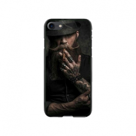 Husa personalizata tip carcasa HQPrint pentru Apple iPhone SE2, model Beard Man, multicolor, S1D1M0355