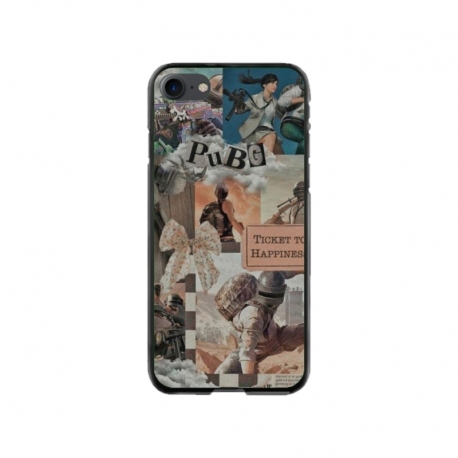 Husa personalizata tip carcasa HQPrint pentru Apple iPhone SE2, model PUBG 2, multicolor, S1D1M0363