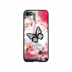 Husa personalizata tip carcasa HQPrint pentru Apple iPhone SE2, model Butterfly 8, multicolor, S1D1M0380